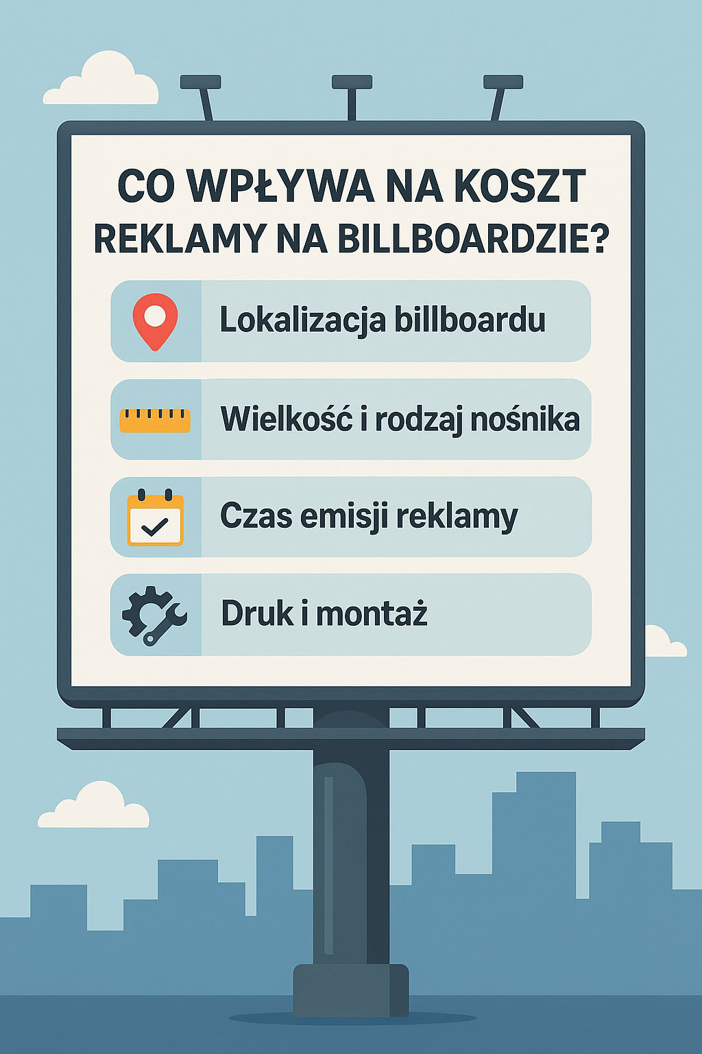 czynniki wplywajace na cene billboardu